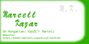 marcell kazar business card